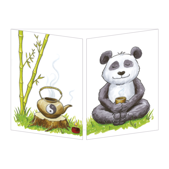 Panda Yogi in Tree Pose Card