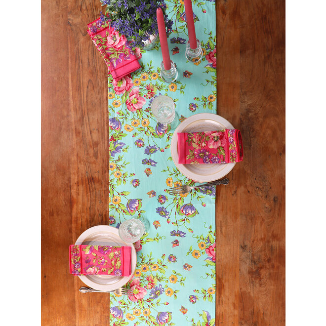 Penny's Patio Aqua Table Runner