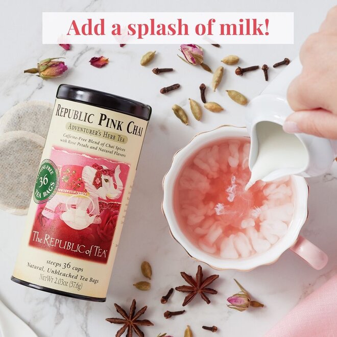 Republic of Tea Pink Chai Herbal 36s