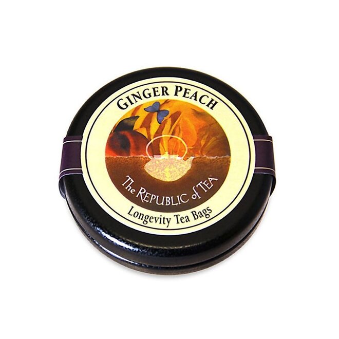 Republic of Tea Ginger Peach Traveler's Tin 6s