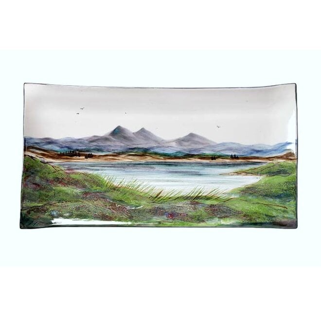 Highland Stoneware Landscape Rectangle Dish