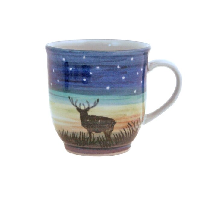 Highland Stoneware Stag at Night 425ml Mug