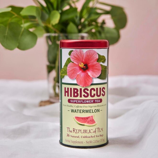 Republic of Tea Hibiscus Watermelon Herbal 36s
