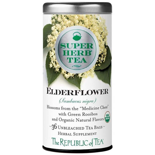 Republic of Tea Super Herb Organic Elderflower Rooibos 36s