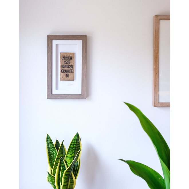 Be Still & Let Love Discover Us (Grey Frame)