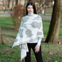 Scottish Thistle Shawl (Grey)