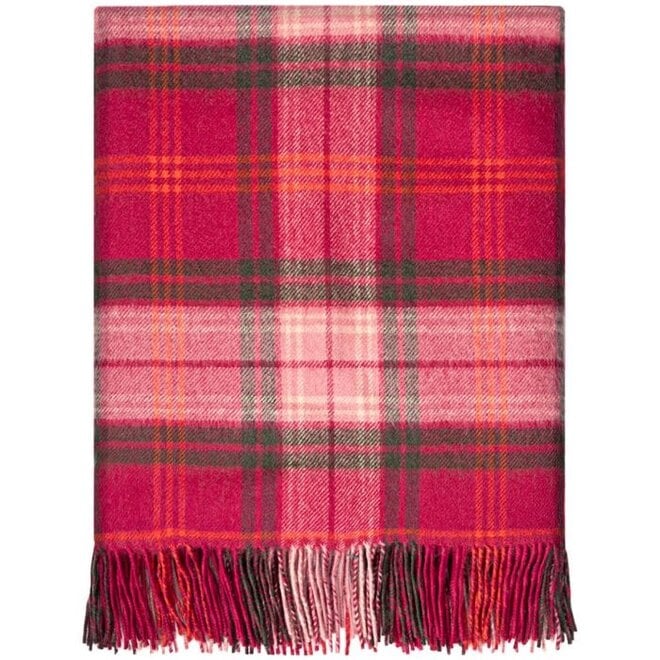 Hunting Rose Tartan Lambswool Blanket