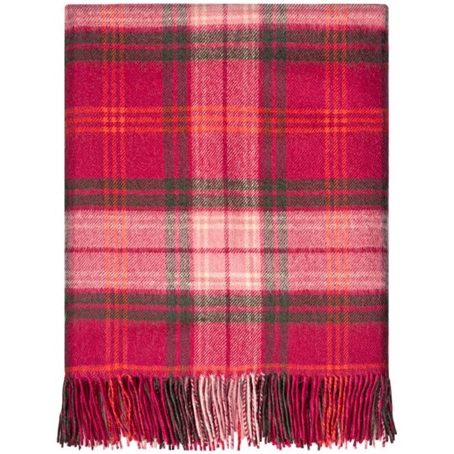 Hunting Rose Tartan Lambswool Blanket