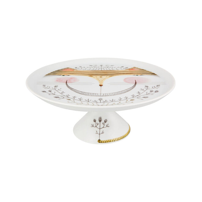 Tea with Alice Large Footed Cake Plate