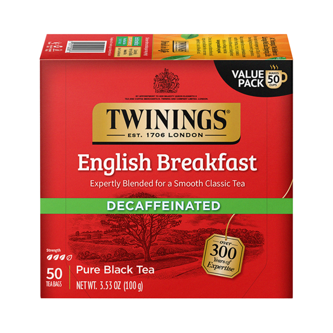 Twinings Decaf English Breakfast 50s