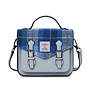 Harris Tweed Blue Tartan Mini Calton Satchel