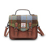 Harris Tweed Chestnut & Blue Tartan Mini Calton Satchel