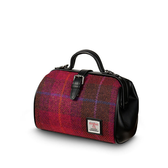 Harris Tweed Fuchsia Tartan Medium Doctor Bag