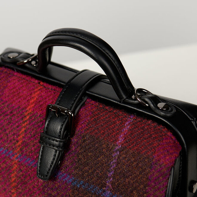 Harris Tweed Fuchsia Tartan Medium Doctor Bag