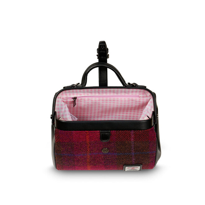 Harris Tweed Fuchsia Tartan Medium Doctor Bag