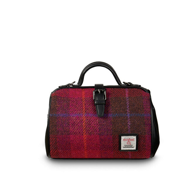 Harris Tweed Fuchsia Tartan Medium Doctor Bag