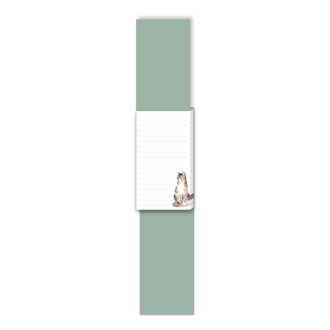Watercolor Pets Tabby Cat Tall Notepad