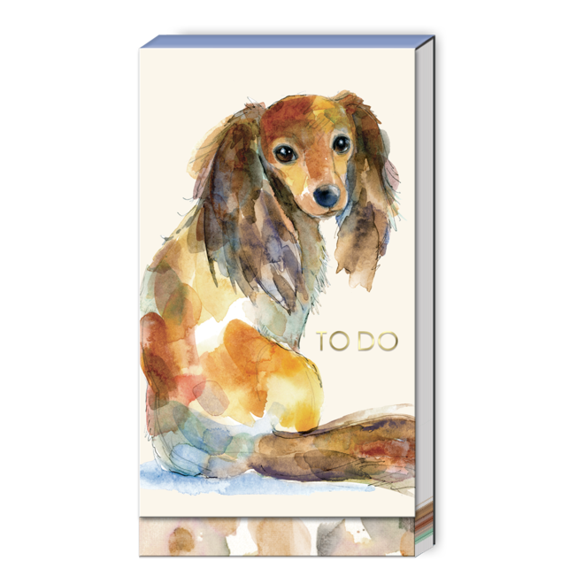 Watercolor Pets Dogs Dachshund Tall Notepad