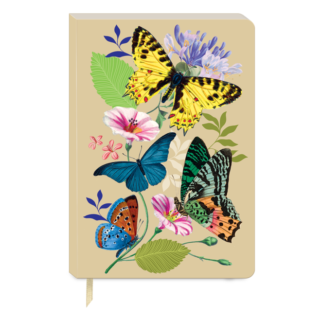 Vintage Floral Butterflies Soft Cover Journal
