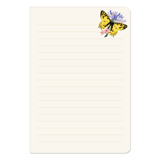 Vintage Floral Butterflies Soft Cover Journal