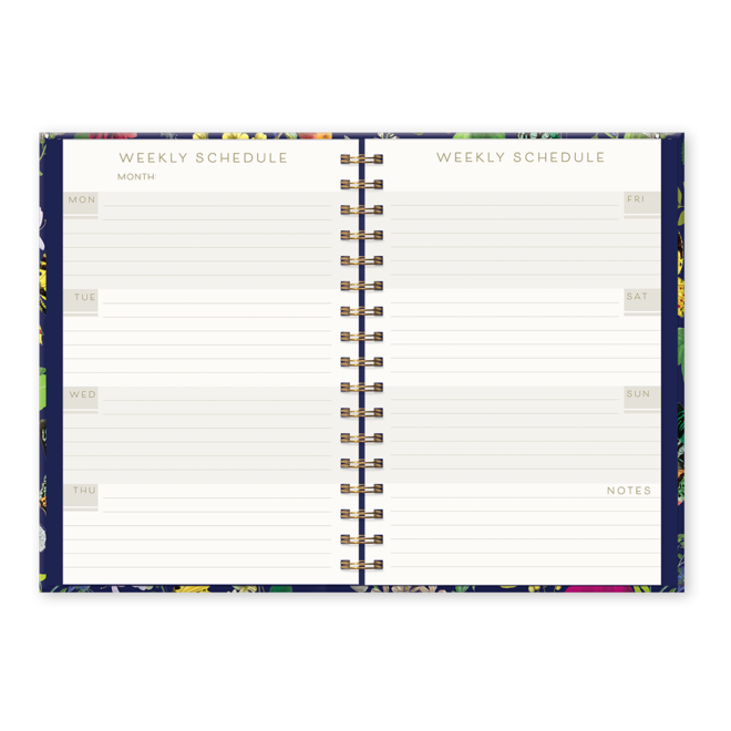 Vintage Floral Undated Daily Planner