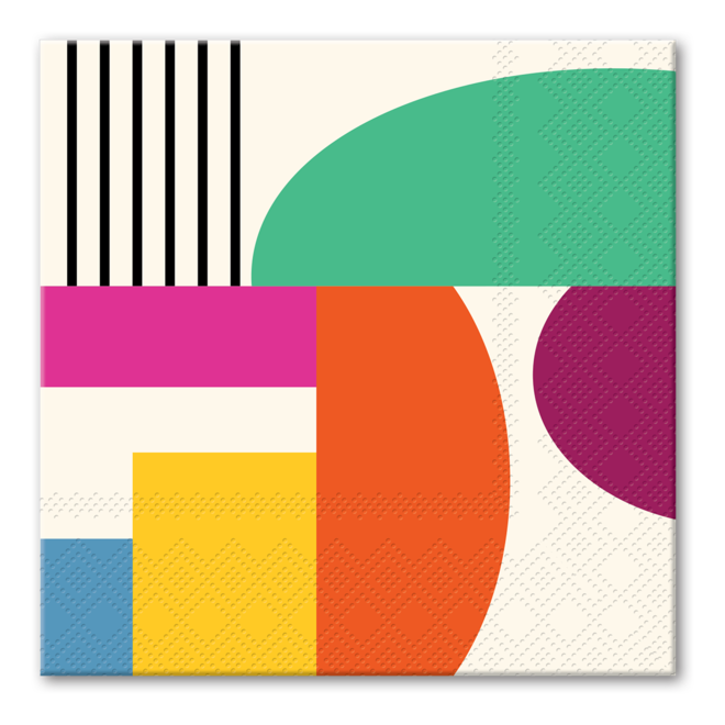 Abstract Geo Paper Beverage Napkins