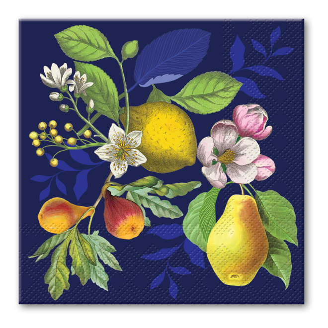 Vintage Fruit Paper Beverage Napkins