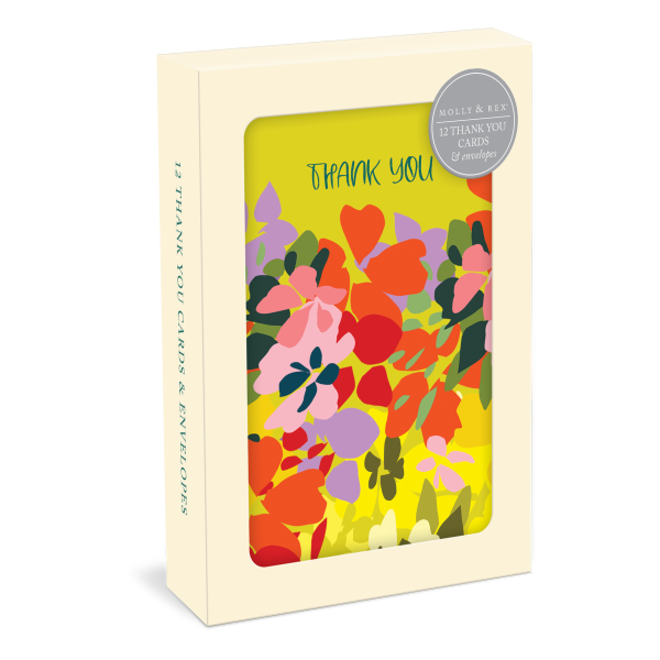 Bold Blooms Yellow Floral Boxed Notecards