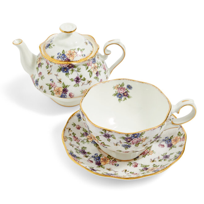 100 Years of Royal Albert 1940 English Chintz Tea for One