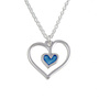 Blue Heart Pendant Necklace