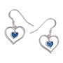 Blue Heart Earrings