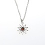 Sunflower Amber Pendant Necklace