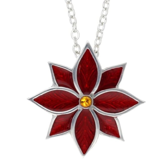 Poinsettia Pendant Necklace