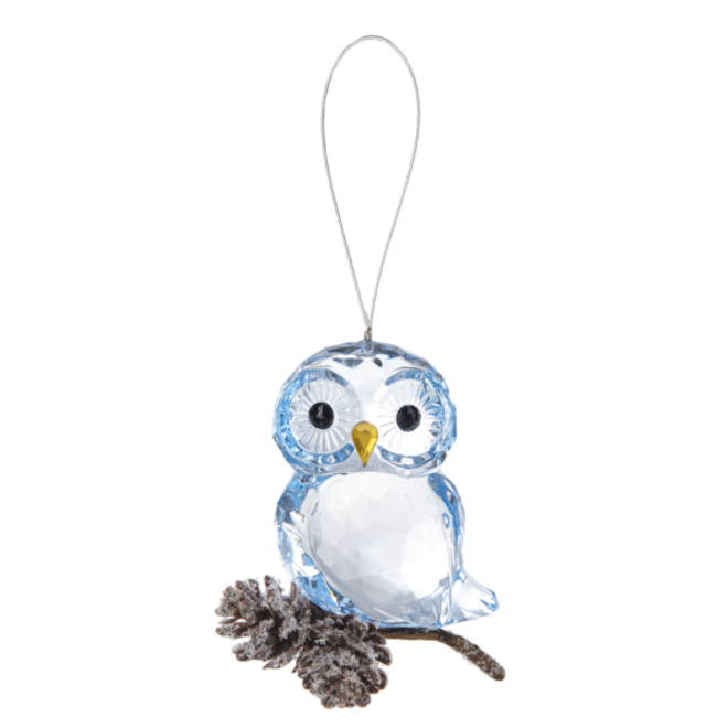 Winter Owl & Pine Cone Ornament