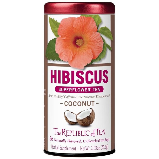 Republic of Tea Hibiscus Coconut Herbal 36s