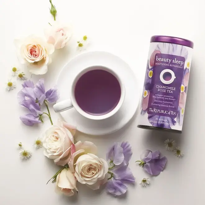 Republic of Tea Beauty Sleep Chamomile Rose Herbal 36s