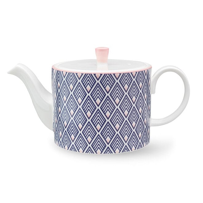 Gatsby Teapot in Blue & Blush Pink