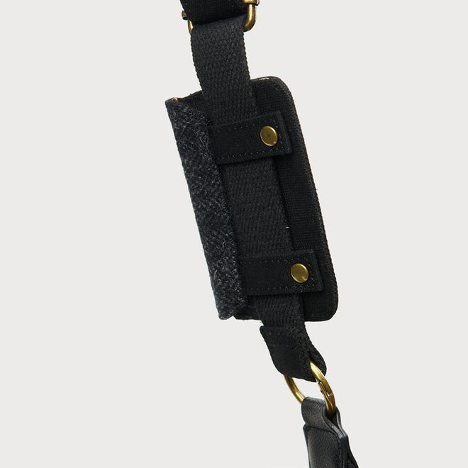 Harris Tweed Navy Over-Check Luna Bag