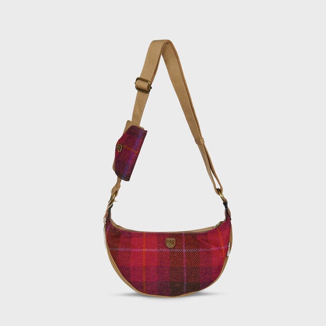 Harris Tweed Fuchsia Tartan Luna Bag