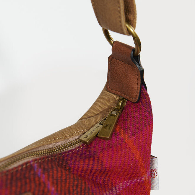Harris Tweed Fuchsia Tartan Luna Bag