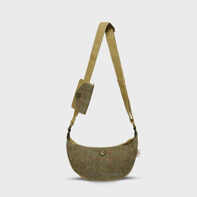 Harris Tweed Chestnut Herringbone Luna Bag