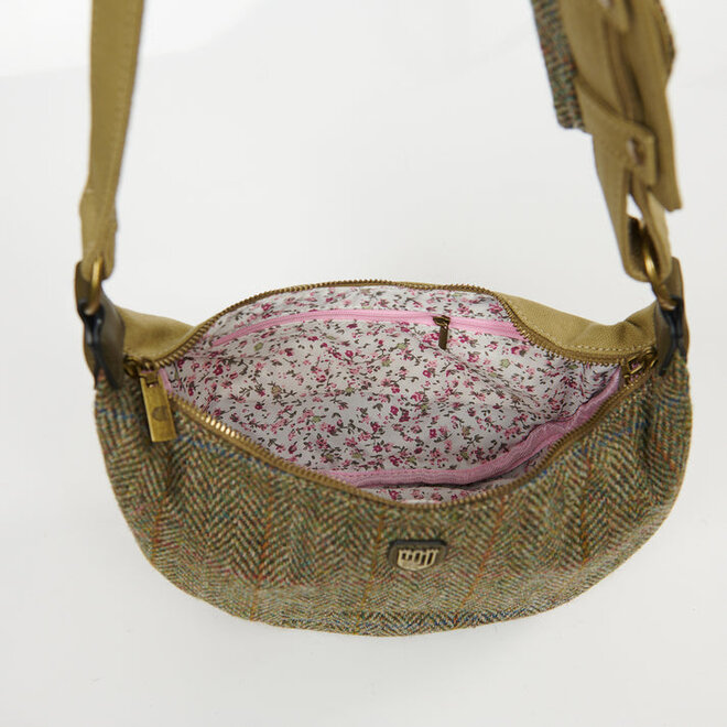 Harris Tweed Chestnut Herringbone Luna Bag