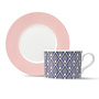 Jo Deakin Gatsby Blue & Blush Pink Cup (Blush Saucer)