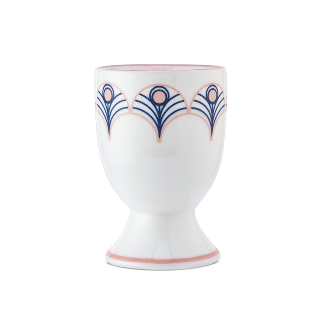 Jo Deakin Peacock Blue & Blush Pink Egg Cup