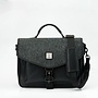 Harris Tweed Black & Grey Herringbone Laptop Bag