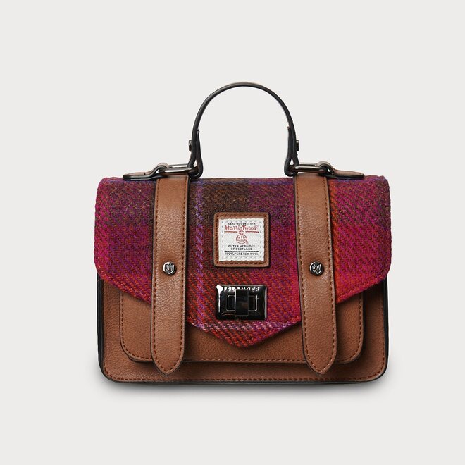 Harris Tweed Fuchsia Tartan Mini Satchel