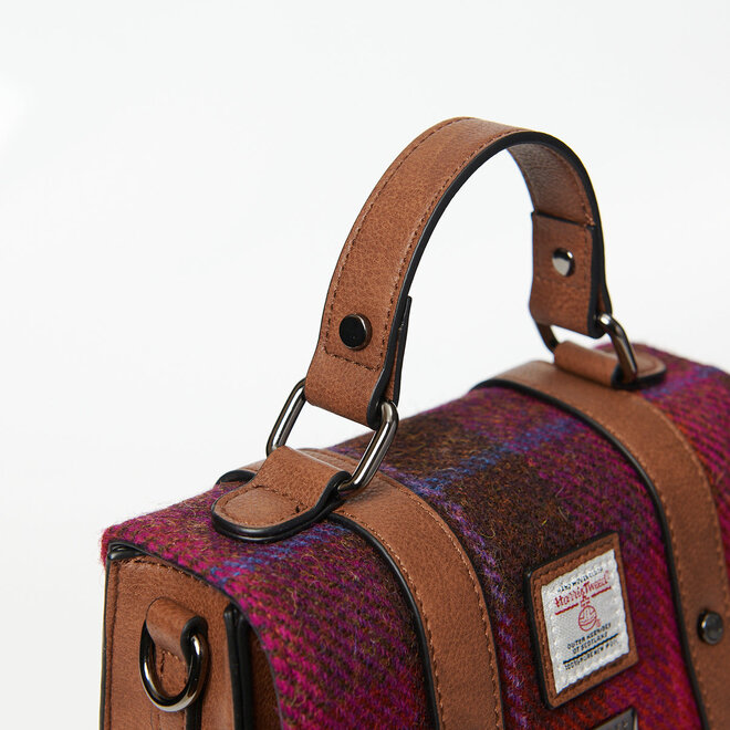 Harris Tweed Fuchsia Tartan Mini Satchel