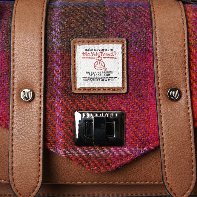 Harris Tweed Fuchsia Tartan Mini Satchel
