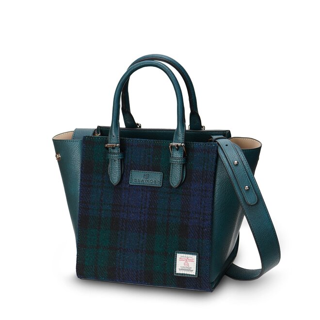 Harris Tweed Black Watch Medium Caillie Tote