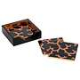 The Coral Sea Black Lacquer Coasters